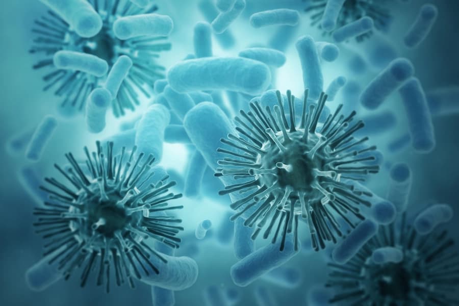 Virus bacteria cells