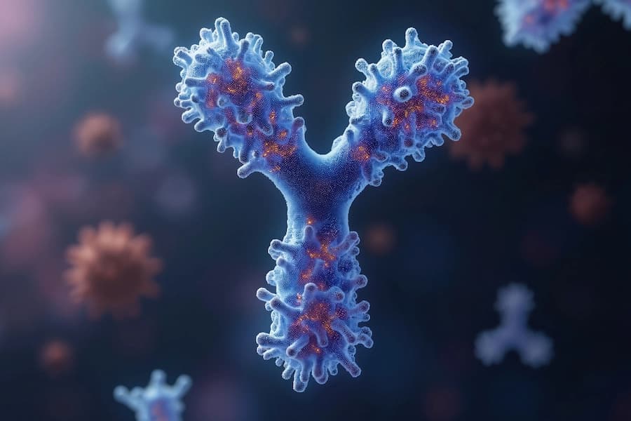 Antibody produced by plasma cells
